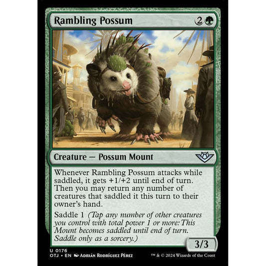 Rambling Possum, 176, uncommon, Magic: The Gathering, Outlaws of Thunder Junction