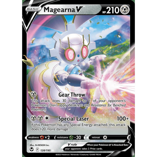 Magearna V Double Rare 128/195 Pokemon Card Game Silver Tempest