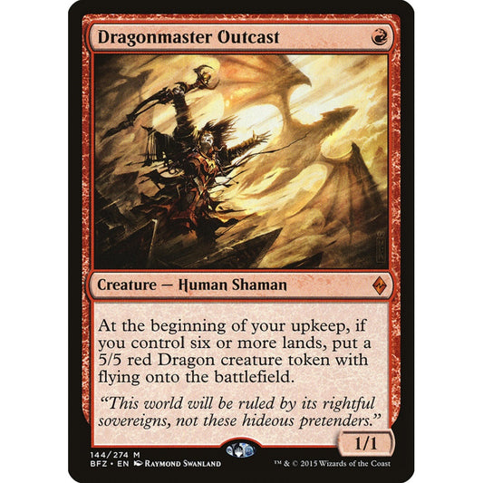 Dragonmaster Outcast mythic 144 Magic the Gathering Battle for Zendikar