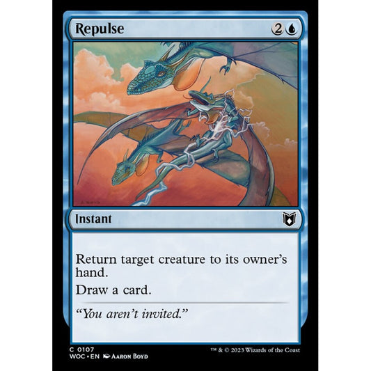 Repulse, common, 107, Magic the Gathering, Wilds of Eldraine Commander