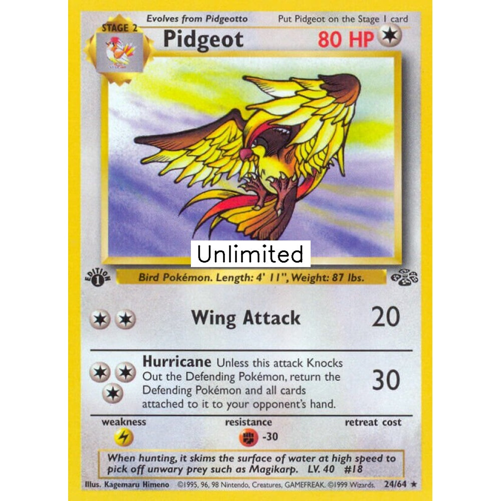 Pidgeot Rare 24/64 Pokemon Card Game Jungle