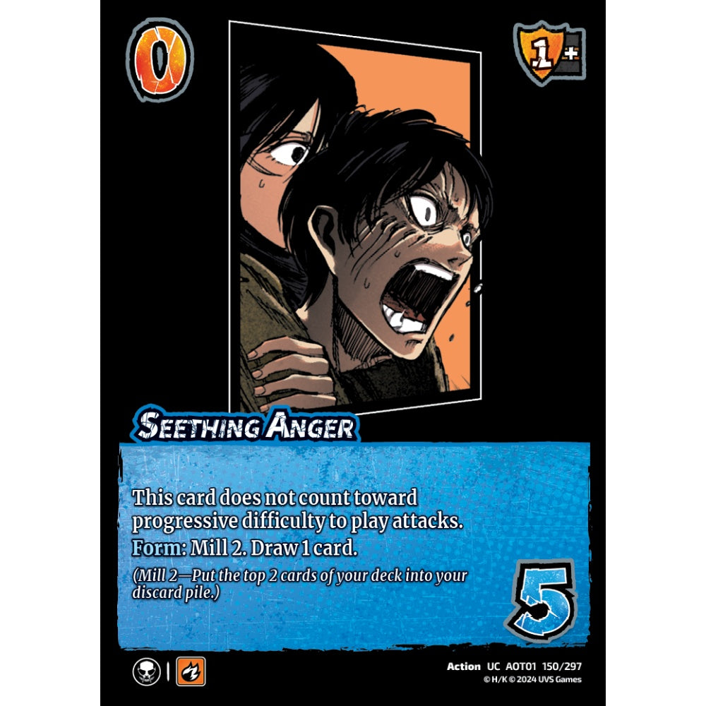 Seething Anger, 150/297, UC, UniVersus, Attack on Titan: Battle for Humanity