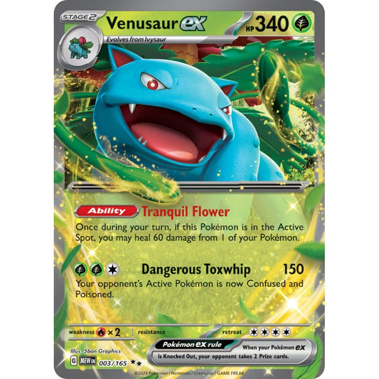 Venusaur ex Double Rare 003/165 Pokemon Card Game Pokémon 151