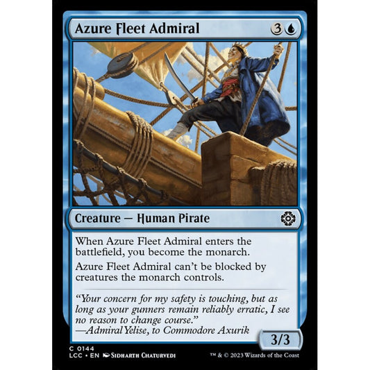 Azure Fleet Admiral, common, 144, Magic the Gathering, The Lost Caverns of Ixalan Commander