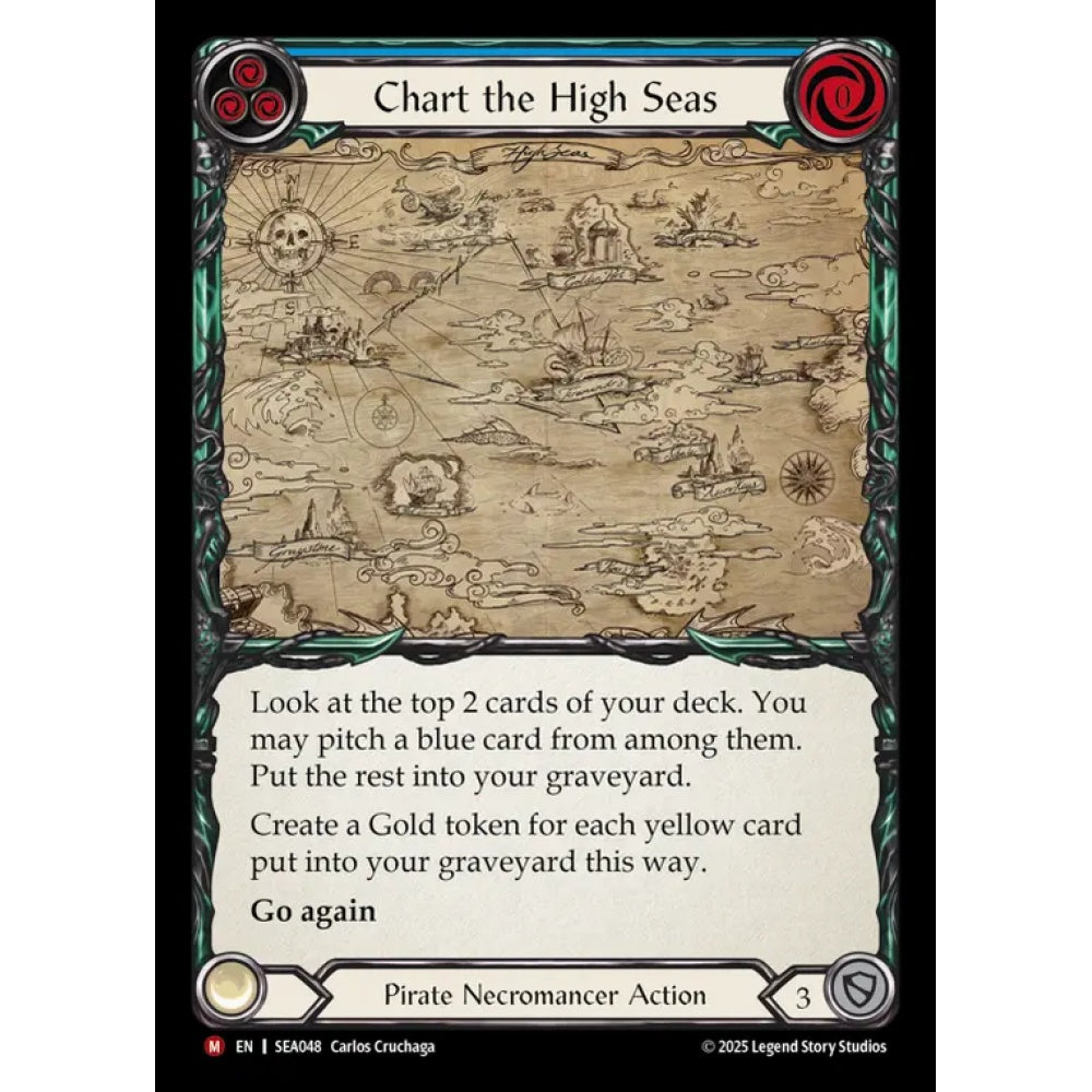 Chart the High Seas SEA048-RF Majestic Flesh & Blood Trading Card Game High Seas in Rainbow Foil Art