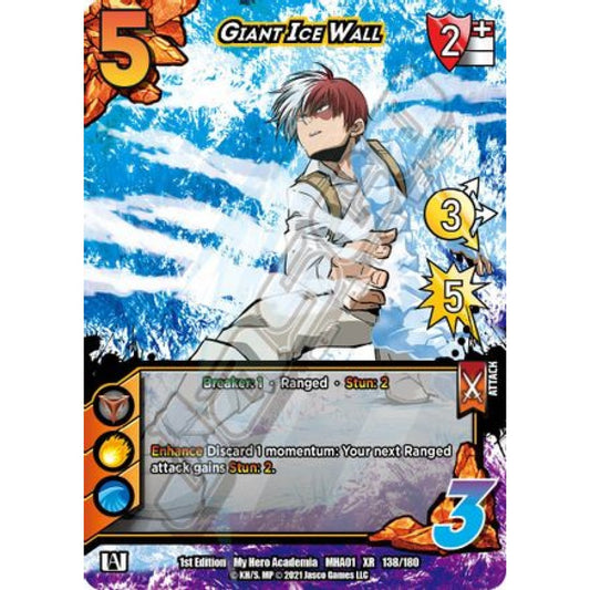 Giant Ice Wall, 138/180, XR, UniVersus, MHA01 My Hero Academia