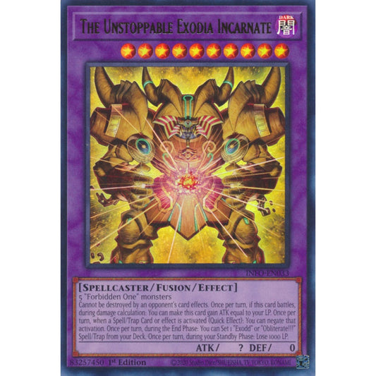The Unstoppable Exodia Incarnate, INFO-EN033, Ultra Rare, Yu-Gi-Oh!, The Infinite Forbidden