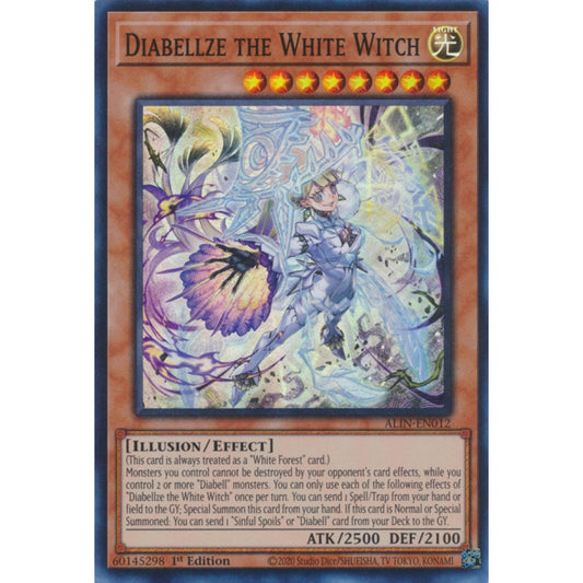 Diabellze the White Witch ALIN-EN012 Super Super Rare Yu-Gi-Oh Alliance Insight in Art