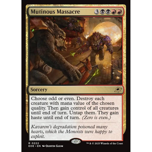 Mutinous Massacre rare 222 Magic the Gathering Edge of Eternities