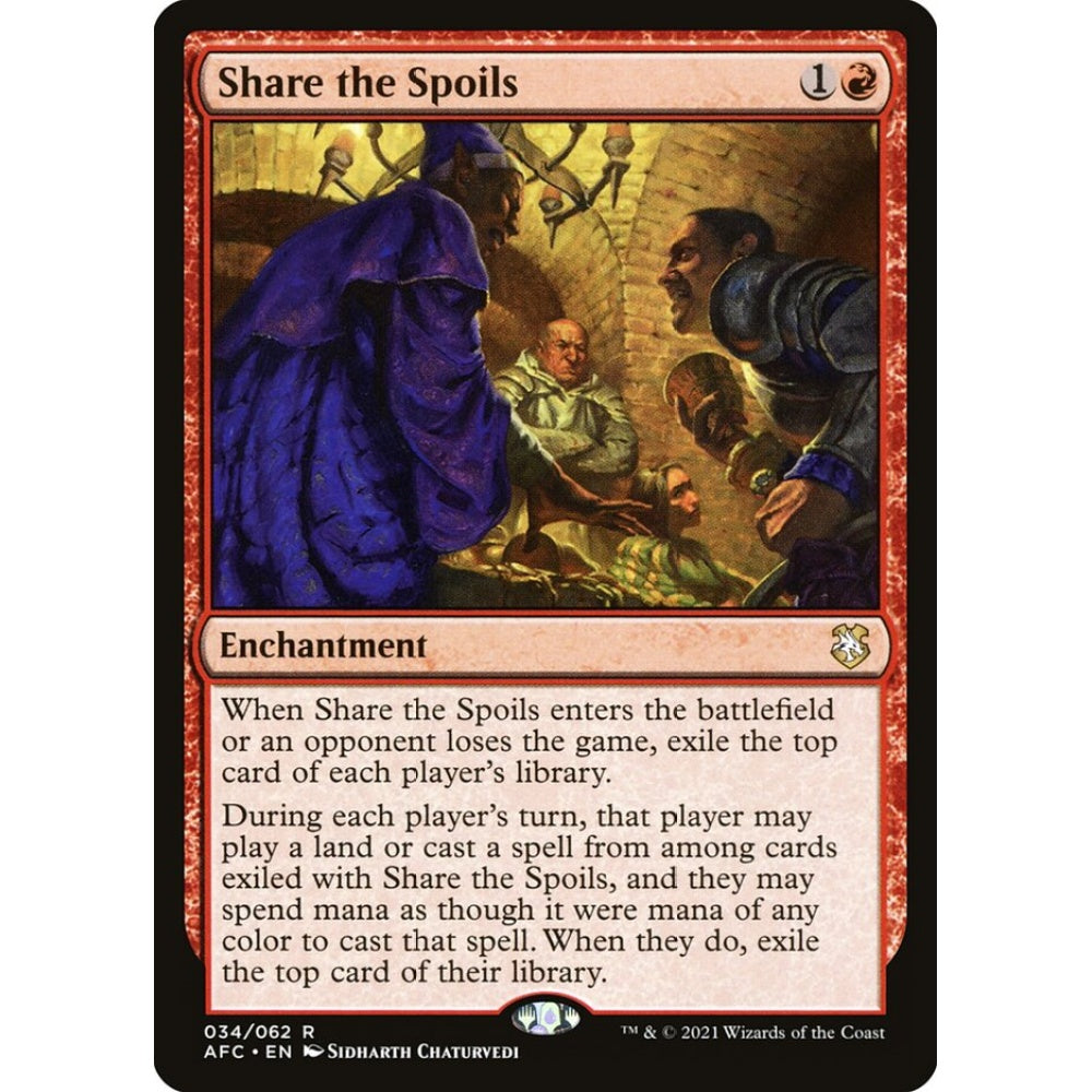 Share the Spoils rare 34 Magic the Gathering Forgotten Realms Commander