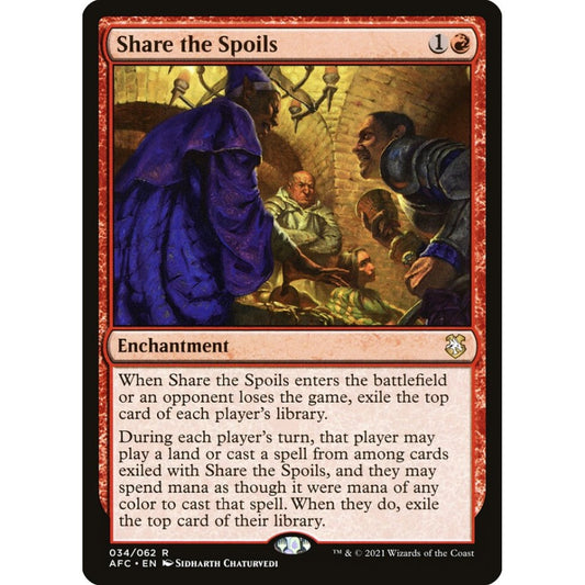 Share the Spoils rare 34 Magic the Gathering Forgotten Realms Commander