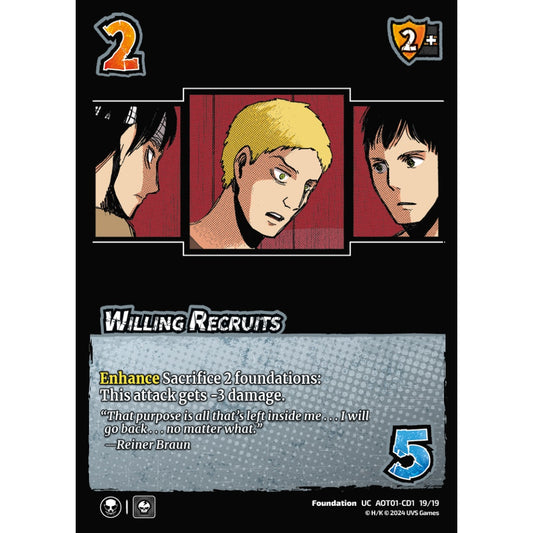 Willing Recruits, 19/19, UC, UniVersus, Attack on Titan: Battle for Humanity