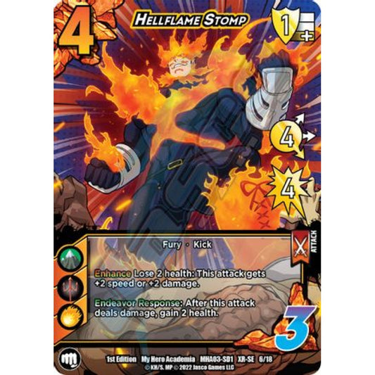 Hellflame Stomp, 6/18, XR-SE, UniVersus, MHA03 Heroes Clash