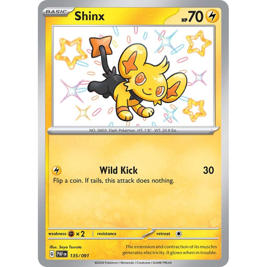 Shinx Shiny Rare 135/091 Pokemon Card Game Paldean Fates