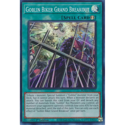 Goblin Biker Grand Breakout ROTA-EN057 Super Super Rare Yu-Gi-Oh Rage of the Abyss in Art