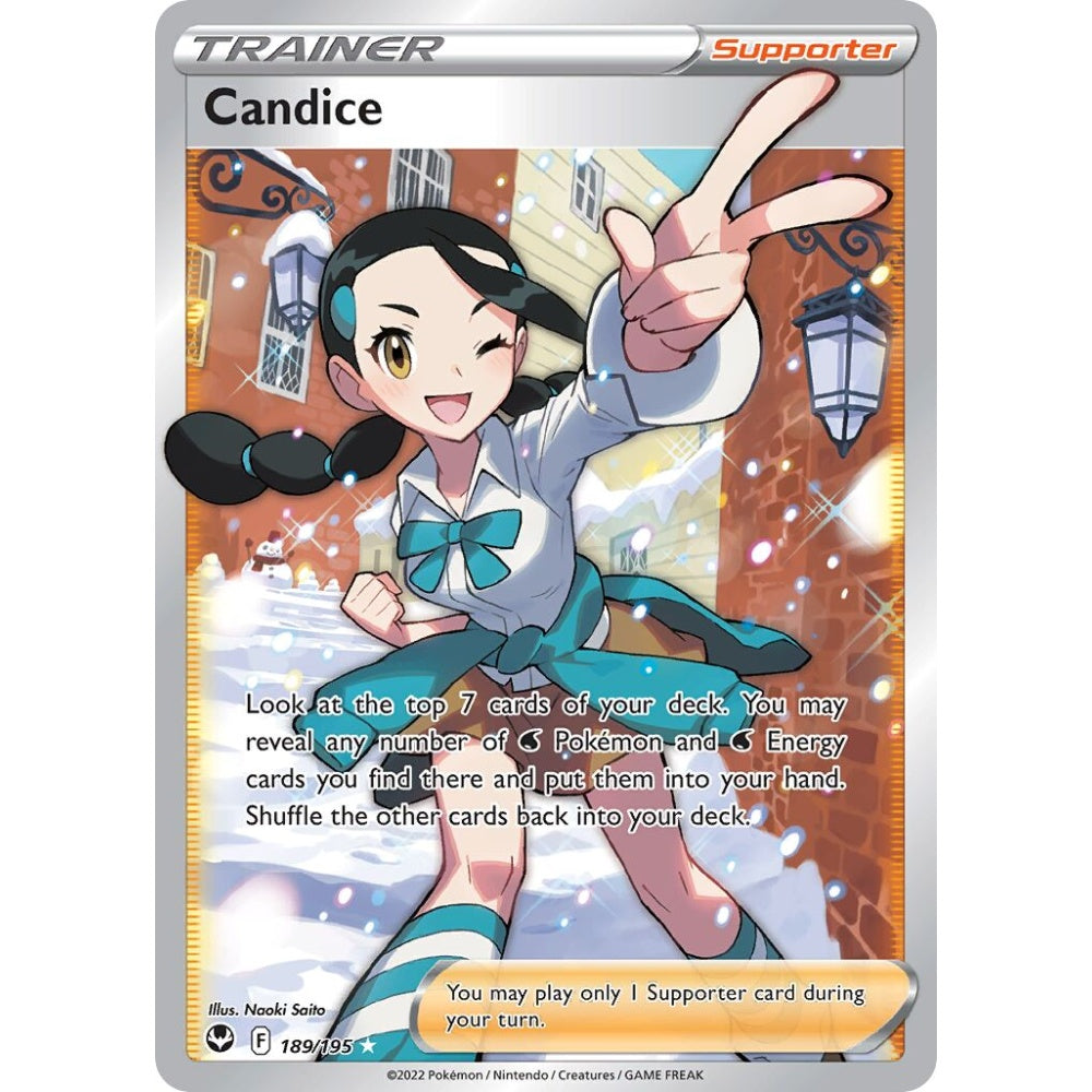 Candice Rare Ultra 189/195 Pokemon Card Game Silver Tempest