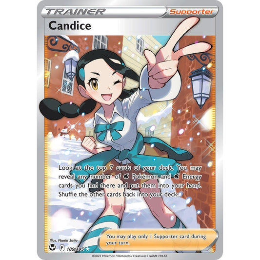 Candice Rare Ultra 189/195 Pokemon Card Game Silver Tempest