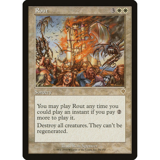 Rout rare 34 Magic the Gathering Invasion