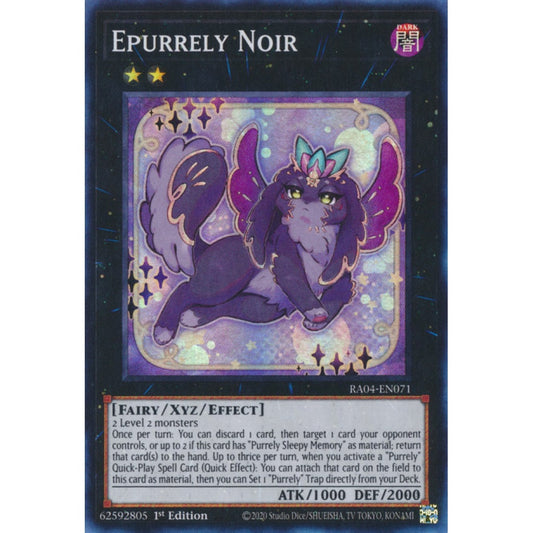 Epurrely Noir RA04-EN071 Ultra Ultra Rare Yu-Gi-Oh Quarter Century Stampede in Art
