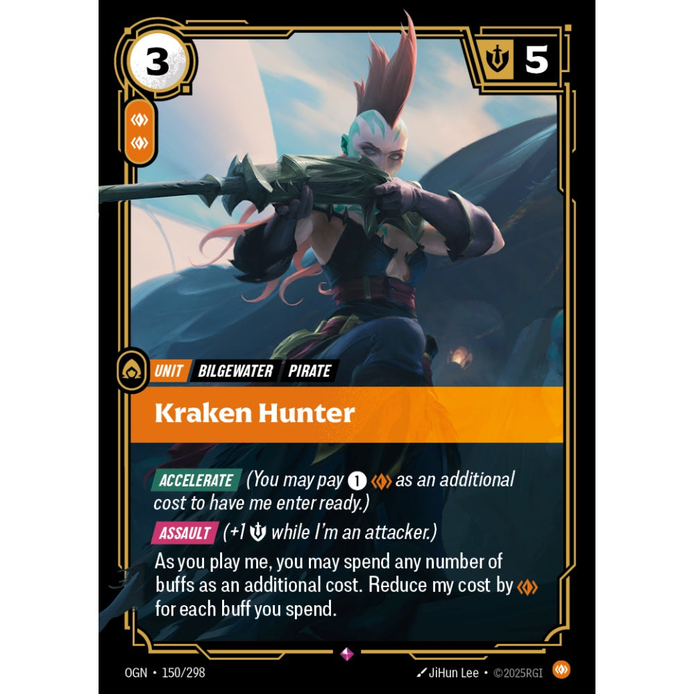 Kraken Hunter OGN-150/298 Riftbound Card Game Origins Rare
