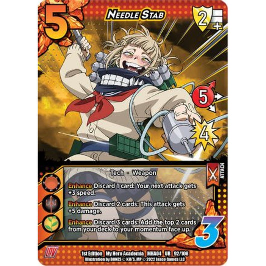 Needle Stab, 092/108, UR, UniVersus, MHA04 League of Villains