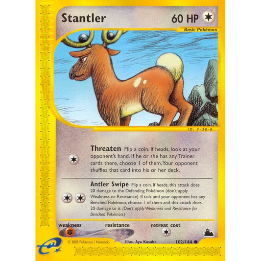Stantler Common 102/144 Pokemon Card Game Skyridge