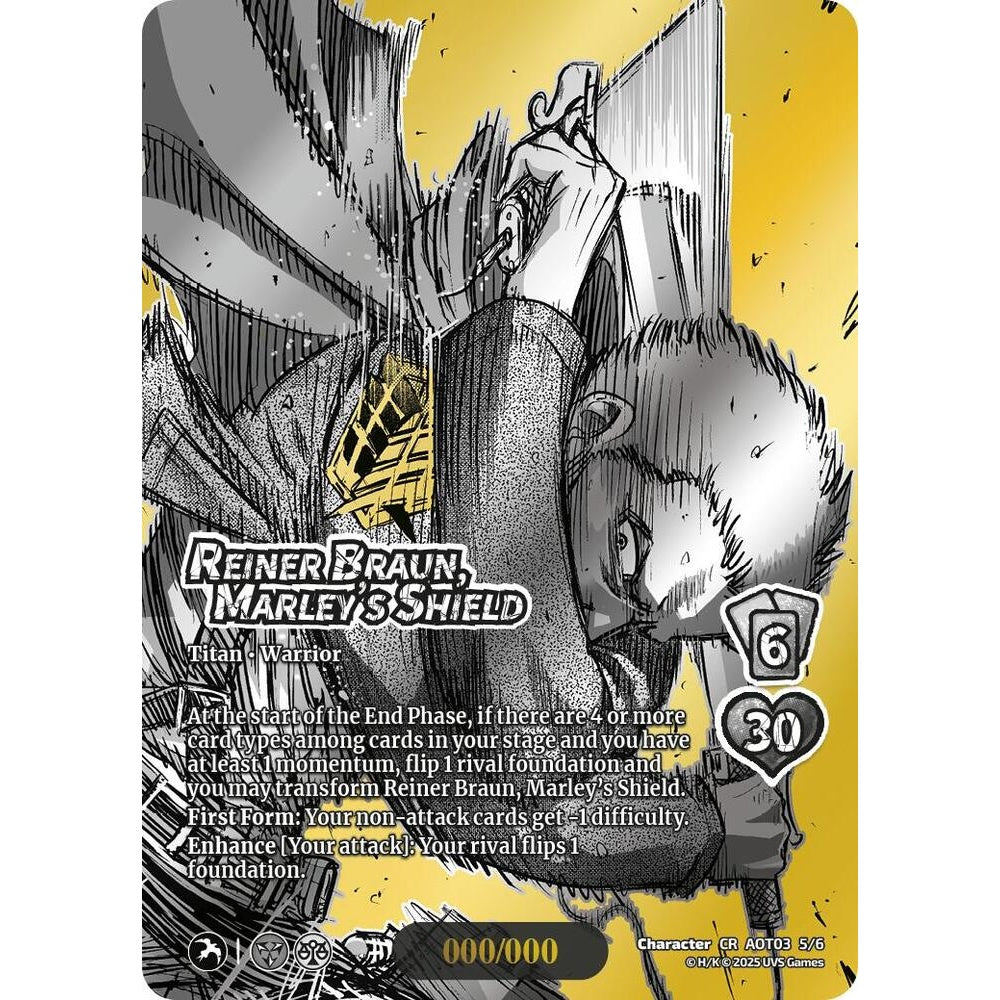 Reiner Braun, Marley's Shield 5/6 AOT03 Universus Attack on Titan: Apocalypse Character CHROME