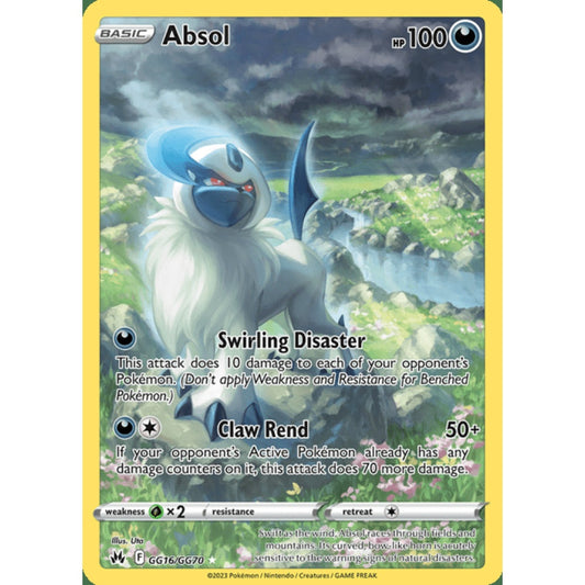 Absol Illustration Rare GG16/GG70 Pokemon Card Game Crown Zenith