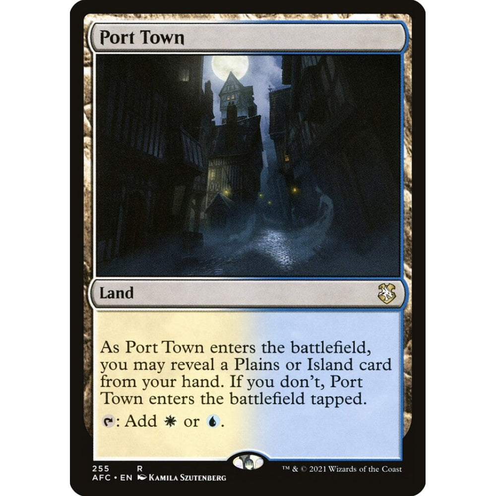 Port Town rare 255 Magic the Gathering Forgotten Realms Commander