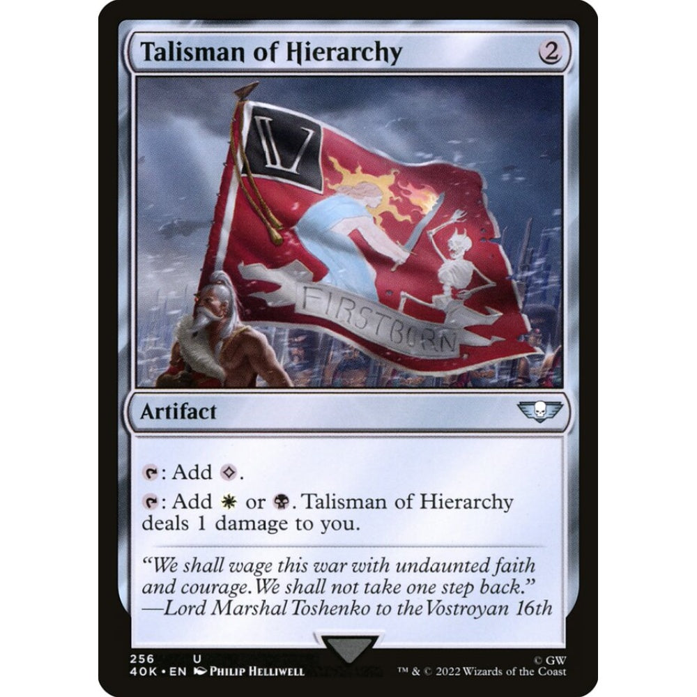Talisman of Hierarchy uncommon 256 Magic the Gathering Warhammer 40,000 Commander
