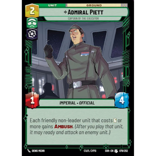 Admiral Piett, 79, U, Star Wars Unlimited, Sparks Of Rebellion