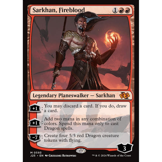 Sarkhan, Fireblood, 593, mythic, Magic: The Gathering, Foundations Jumpstart