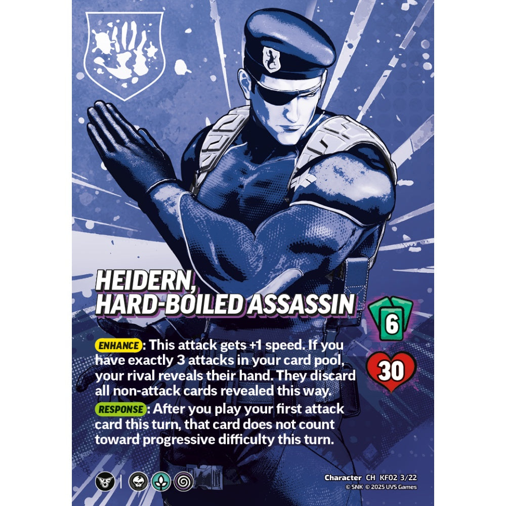 Heidern, Hard-Boiled Assassin 3/22 KF02 Universus The King of Fighters XV: Challenger Series: Team Rival Character CH