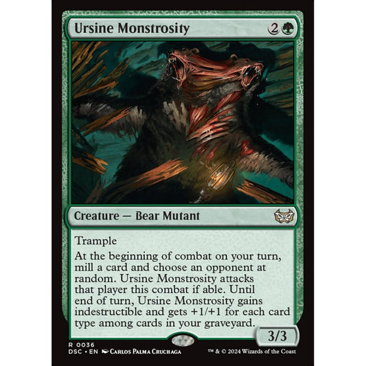 Ursine Monstrosity, 36, rare, Magic: The Gathering, Duskmourn: House of Horror