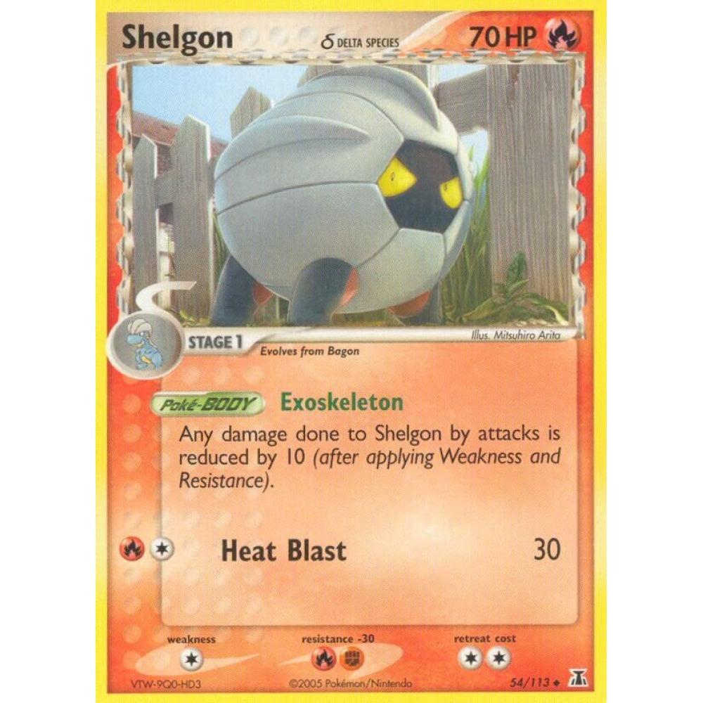 Shelgon Uncommon 54/113 Pokemon Card Game EX Delta Species