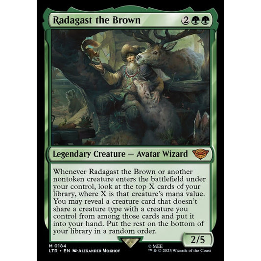 Radagast the Brown, mythic, 184, Magic the Gathering, The Lord of the Rings: Tales of Middle-earth