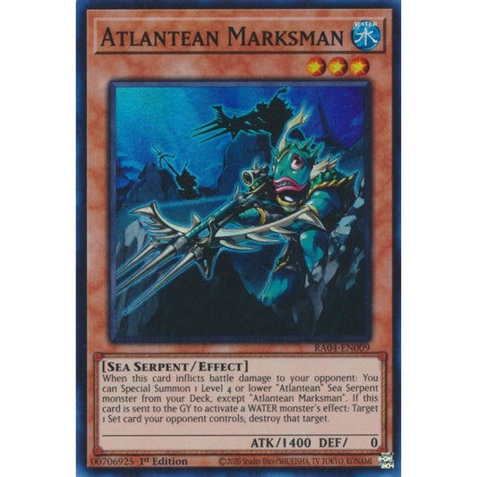 Atlantean Marksman RA04-EN009 QCR Quarter Century Secret Rare Yu-Gi-Oh Quarter Century Stampede in Art