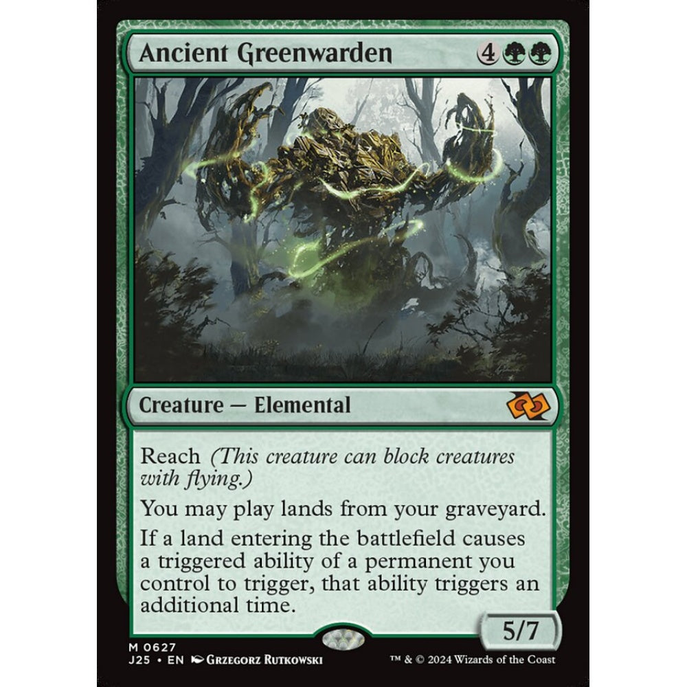 Ancient Greenwarden, 627, mythic, Magic: The Gathering, Foundations Jumpstart
