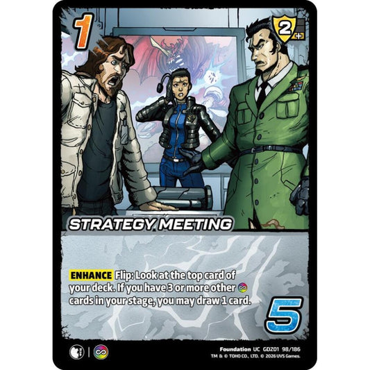 Strategy Meeting GDZ01 98/186 GDZ01 Universus Godzilla: Reign of Kaiju Foundation UC