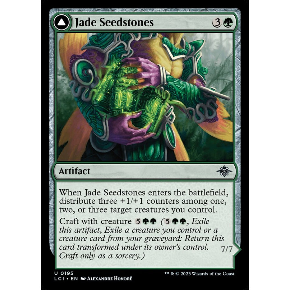 Jade Seedstones // Jadeheart Attendant uncommon 195 Magic the Gathering The Lost Caverns of Ixalan