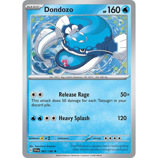 Dondozo Rare 061/198 Pokemon Card Game Scarlet & Violet