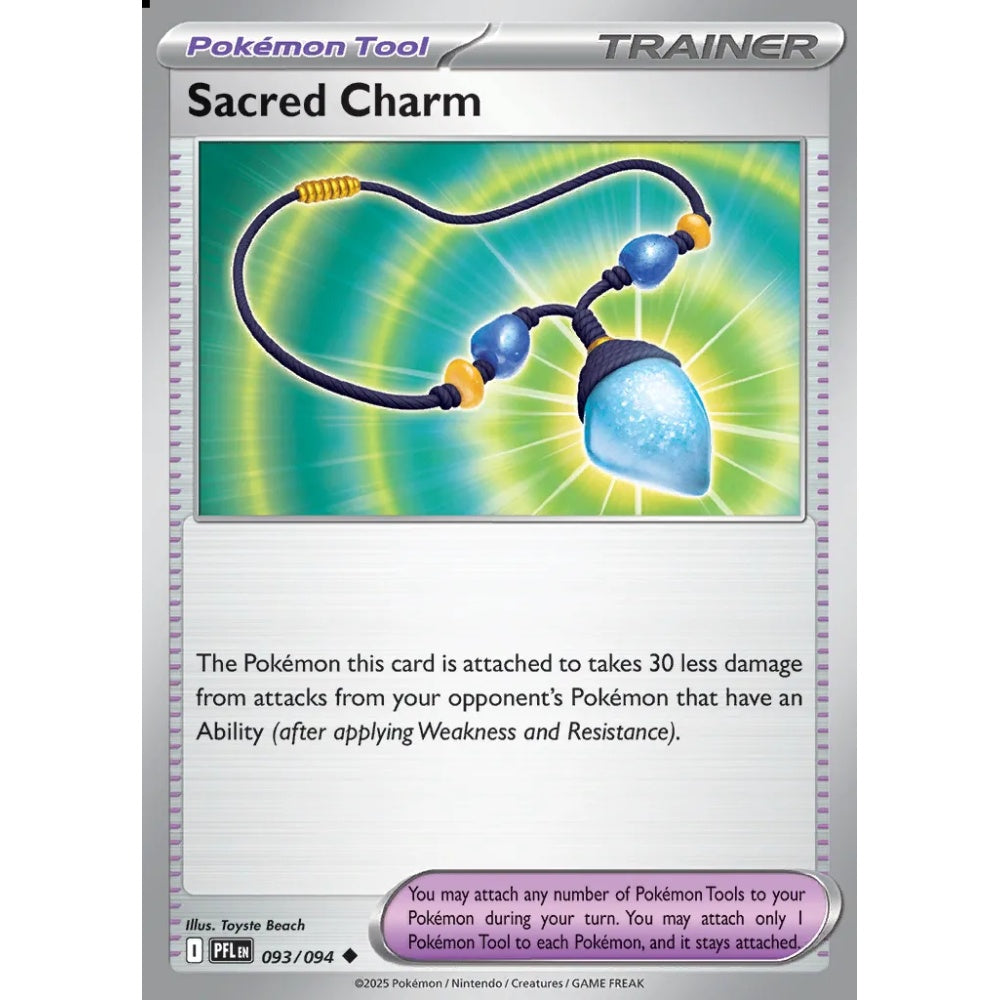 Sacred Charm Uncommon 093/094 Pokemon Card Game Phantasmal Flames