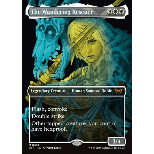 The Wandering Rescuer, 351, mythic, Magic: The Gathering, Duskmourn: House of Horror