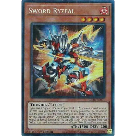Sword Ryzeal (CR) CRBR-EN001 Collector's Rare Yu-Gi-Oh Crossover Breakers