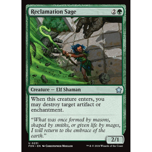 Reclamation Sage, 231, uncommon, Magic: The Gathering, Foundations