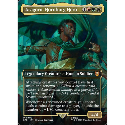 Aragorn, Hornburg Hero, mythic, 492, Magic the Gathering, Tales of Middle-earth Commander