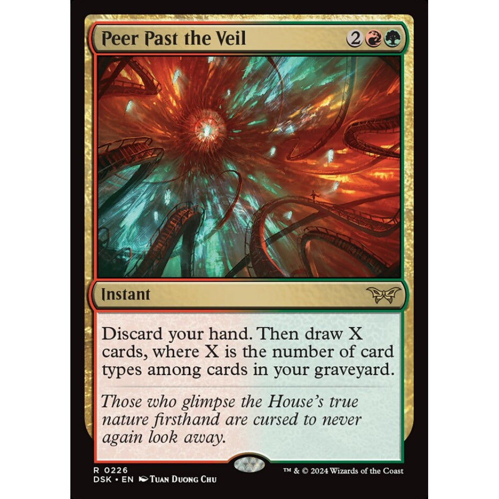 Peer Past the Veil, 226, rare, Magic: The Gathering, Duskmourn: House of Horror