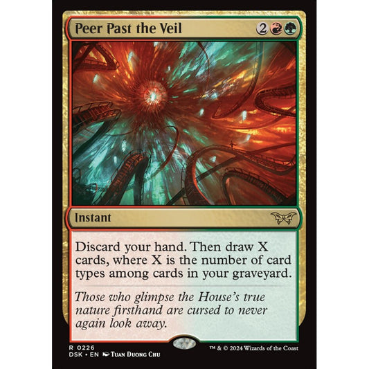 Peer Past the Veil, 226, rare, Magic: The Gathering, Duskmourn: House of Horror