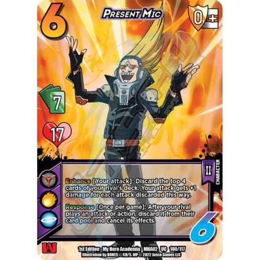 Present Mic, 100/117, UC, UniVersus, MHA02 Crimson Rampage