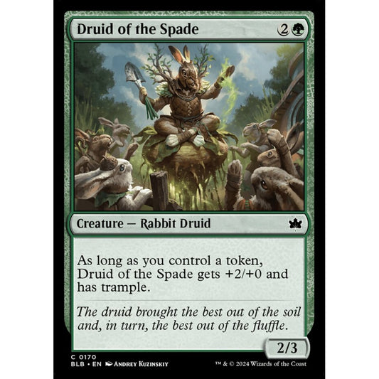 Druid of the Spade, 170, common, Magic: The Gathering, Bloomburrow